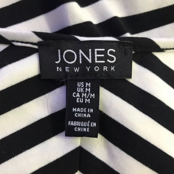 Jones New York Stripe Shirt W/Keyhole Back - Picture 5 of 6